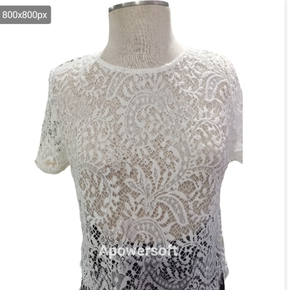 Ambiance white lace top size M 🌟 - Picture 3 of 3